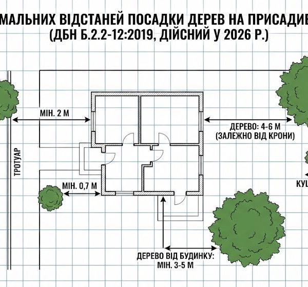 Відстань від дерева до дороги