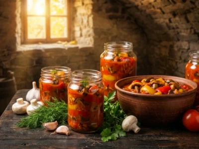 Лечо з грибами на зиму