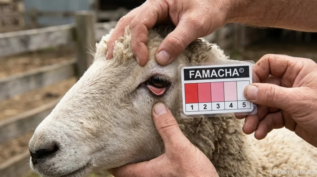 ознаки глистів у овець перевірка анемії за методом FAMACHA