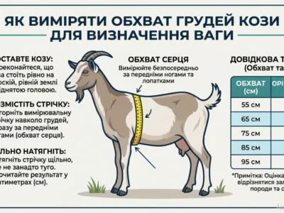 Таблиця ваги кози