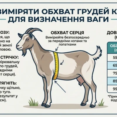 Таблиця ваги кози
